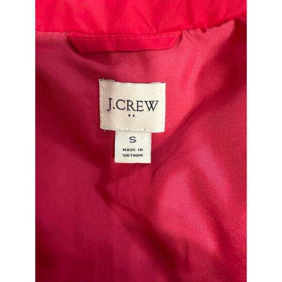 J. Crew Womens Vest Small Fuschia Pink Quilted Poly Fill Outdoorsy Casual Spring - Picture 4 of 9